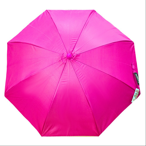 Paraguas Infantil Bastón Semiautomático Uv Silbato Incluido Color Rosa Diseño De La Tela Liso