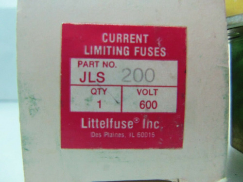 New Littelfuse Jls 200 200 Amp Fuse Class J Jks 200 600 Bbd