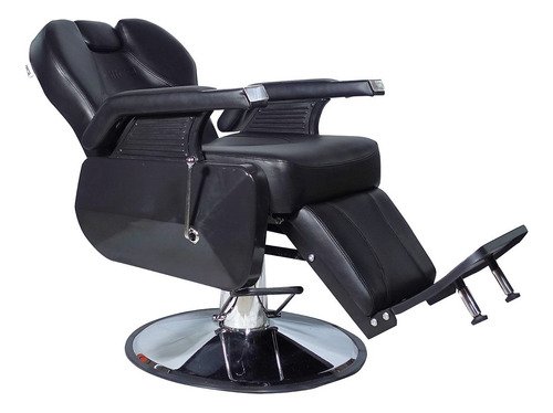 Sillon Hidraulico Uso Rudo Barberia Reclinable Con Aumento Negro Reclinable Redonda