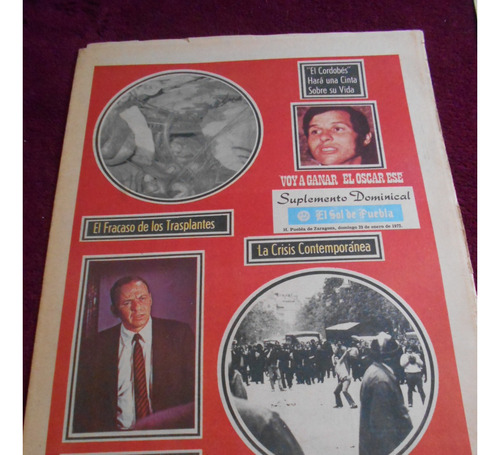 Periodico Sol El Cordobes Torero Frank Sinatra Puebla Portal (Usado)