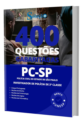 Caderno De Testes Pc Sp 2023 - Investigador Polícia 3 Classe