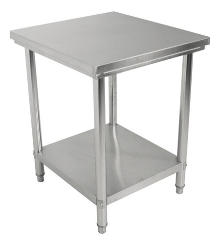 Bancada Mesa Total Inox 65x70cm Industrial Com Prateleira