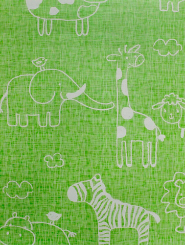Papel Tapiz 3d Autoadherible Infantil Verde Rinde 4.5m2 Verde