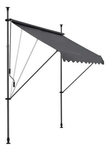 Toldo Retráctil Manual 200 Cm Parasol Ajustable Protector