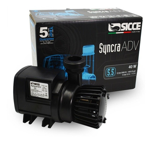 Sicce Syncra Adv  Bomba 5,5 Agua  5.500 Lth, 3 Metros