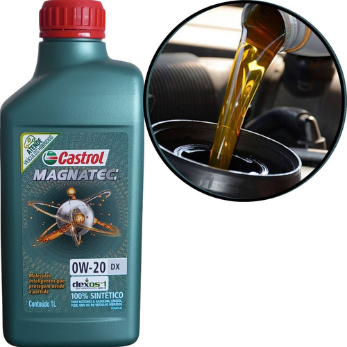 1 Litro Óleo De Motor Sintético 0w20 Dx Castrol Magnatec