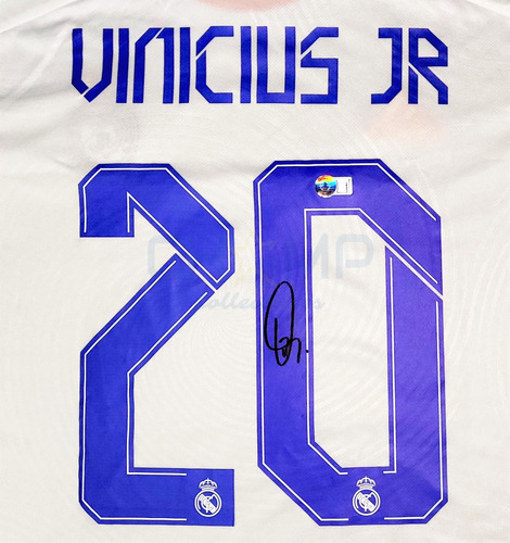 Jersey Autografiado Vinicius Jr. Real Madrid 2021-22 Doblete