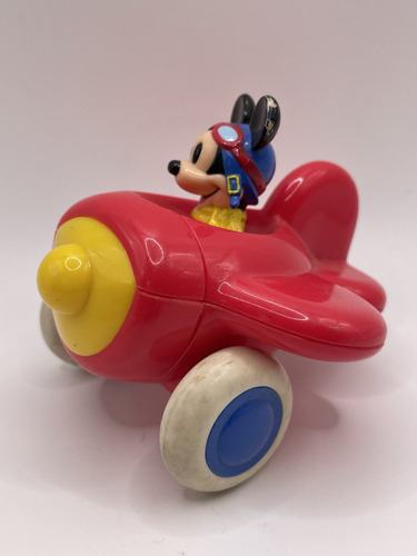 Avioncito Con Llantas De Mickey Mouse Figura Original Disney (Usado)