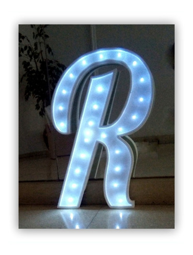 Imagen 10 de 10 de Letra Con Luz Led 25 Cm Polyfan Tunombre Iluminado Letras