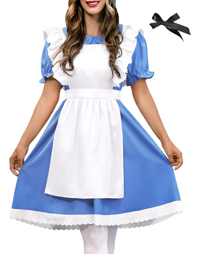 Disfraz De Princesa Spadehill Para Mujer, Azul Y Blanco, Dis