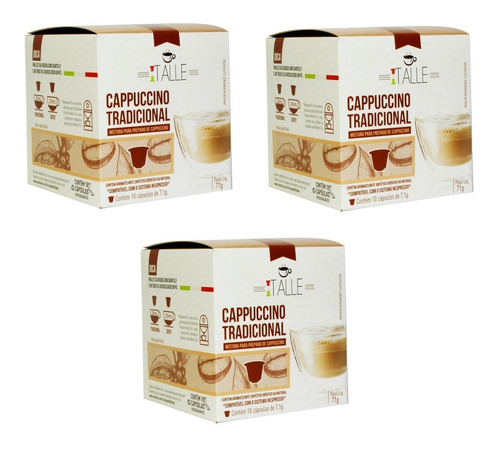 Kit 30 Capsulas Cappuccino Compatíveis Nespresso/cafe Italle