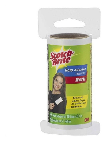 Refil Rolo Adesivo Limpa Tecido Scotch Brite 3m