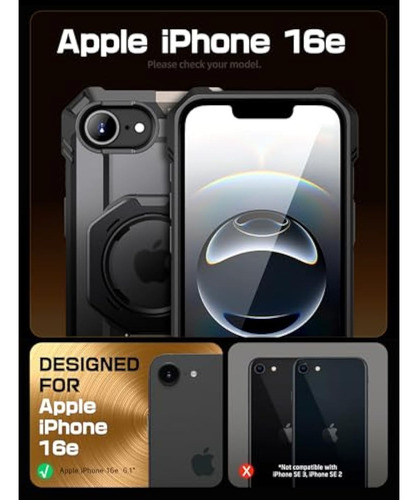 Capa Supcase Para iPhone 16e Com Suporte (unicórnio)
