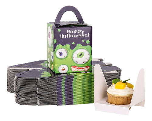 Acdesign 50 Cajas Para Cupcakes De Halloween, Cajas Individu