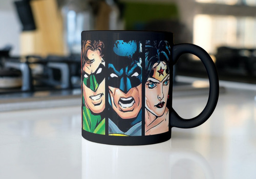 Dc Justice League Taza Negra Liga De La Justicia 01 Batman S