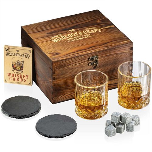 Mixology & Craft Whiskey Stones Gift Set For Men | Pack Of 2