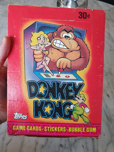 Donkey Kong Tarjetas Caja Con 36 Sobres 1982