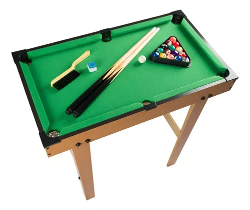 Mini Mesa Sinuca Pé Alto Snooker Bilhar Infantil 2 Tacos