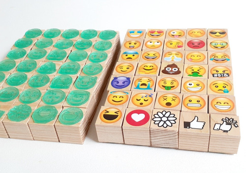 Imagen 1 de 3 de Emoticones Emojis - Set De 35 Caritas De Moda 1.5cm