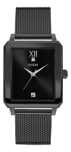 Reloj Rectangular De Malla De Acero Inoxidable Con Esfera