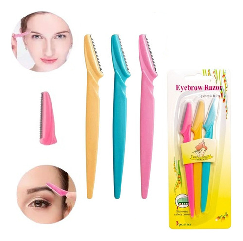 Perfilador Cejas X3 Navaja Quita Vello Facial Depilador