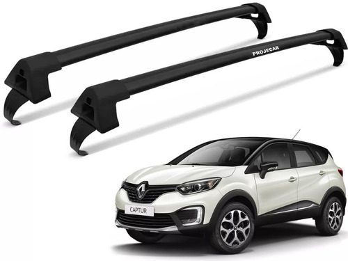 Rack Travessa De Teto Renault Captur 2017 2018 2019 Preto