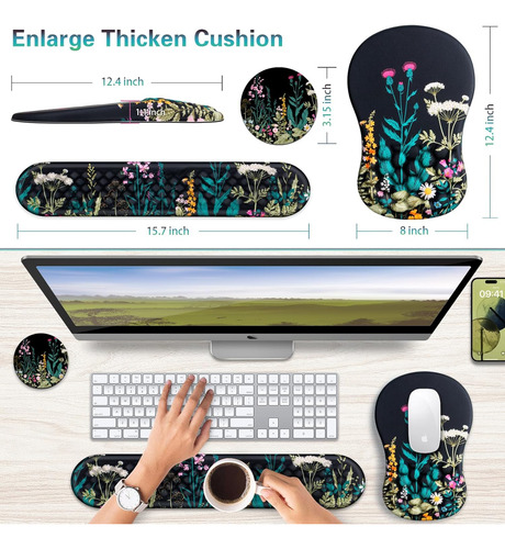 Alfombrilla Para Mouse Con Reposamuñecas, Alfombrilla Ergonó