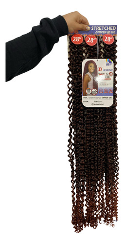 Extensiones Water Wave Crochet Braid Chino Afro Eve 28