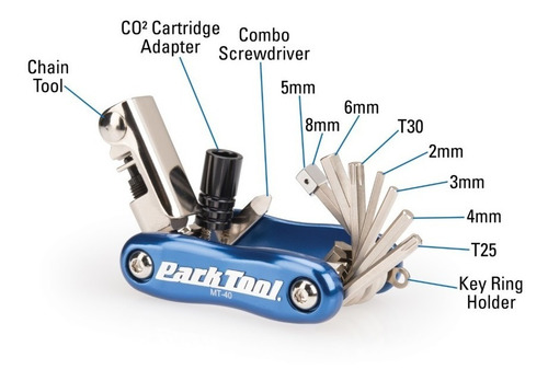 Kit Ferramentas Canivete 11 Funções Park Tool Mt-40