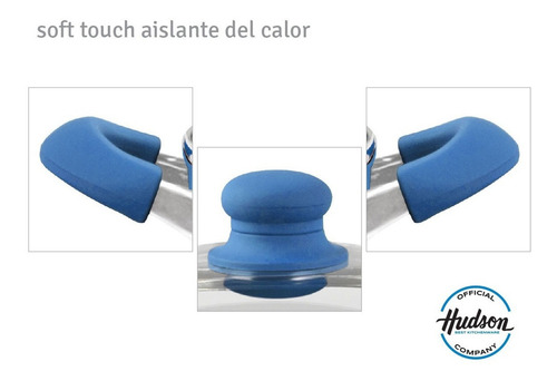 Cacerola Ceramica Hudson 24 Cm Induccion Color Azul Azul