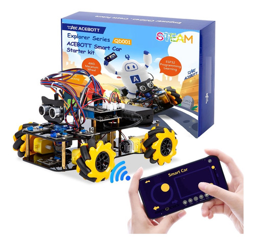 Kit Coche Robot Inteligente 4wd Arduino Ide Mmg
