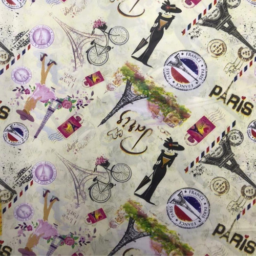 100 Unidades - Saco De Presente 20x29cm Paris