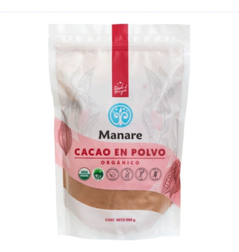 Cacao Orgánico 500g En Polvo.