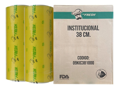 Emplayadora Acero Inoxidable + 2 Vitafilm 38cm 800m Mr Fresh