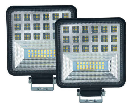 Kit De Faros 42 Leds Luz Blanca Con Estrobo 168w Tunelight