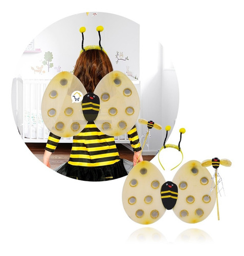 Disfraz Abeja Alas Diadema Niñas Halloween Od577ab