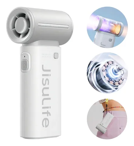 JisuLife Mini Ventilador de Mão Portátil USB Recarregável 5000mAh 5 Velocidades