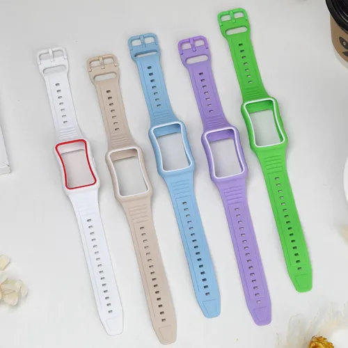 4 Correas+fundas For Samsung Galaxy Watch Fit 3 Color Silic