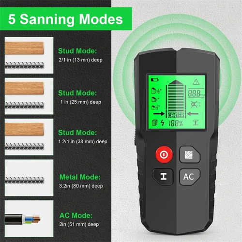 Digital Scanner Multifunçõesdetector De Parede Metal 80mm