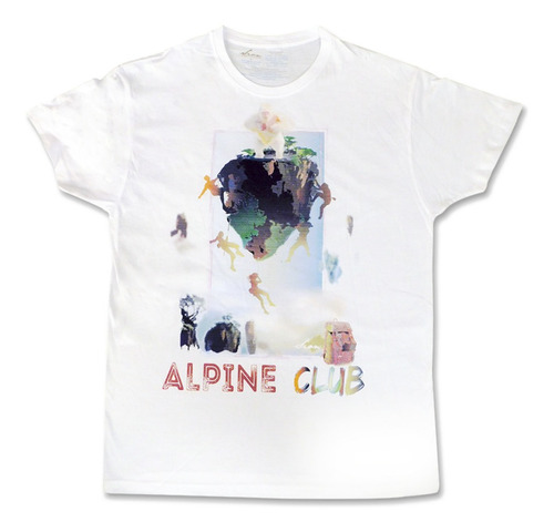 Playera Deportiva Hombre Algodon Blanco Club Alpino Wallis