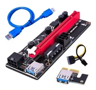 RISER PCIE 1X A 16X CON CABLE USB 3.0 VER009S MINERIA