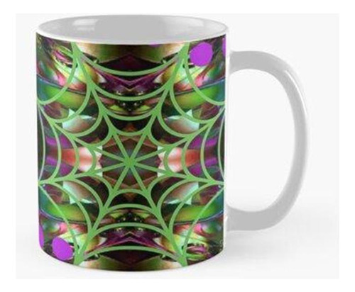 Taza Spider Web Psychedelic Abstract Pattern, 2, Arte Abstra