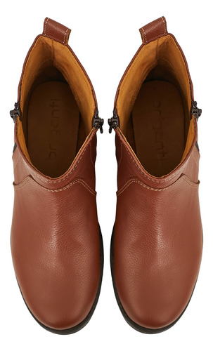 Bota Botineta Cuero Mujer Briganti Goma Confort Mcbo24657 Fl