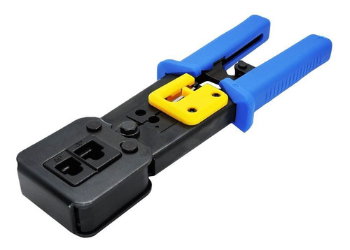 Imagem 7 de 12 de Pote 100 Conectores Rj45 Ez Crimp Cat6 + Alicate De Crimpar