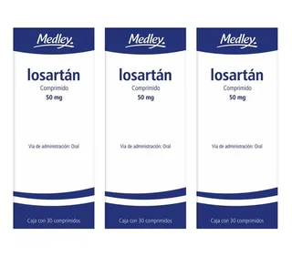 Losartan Medley 50mg 3cajas 30tabs C/u