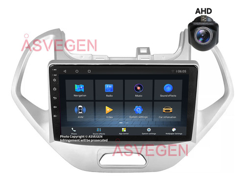 Estéreo Android Para Ford Figo 2015-2018 Qualcomm 4+64 4g