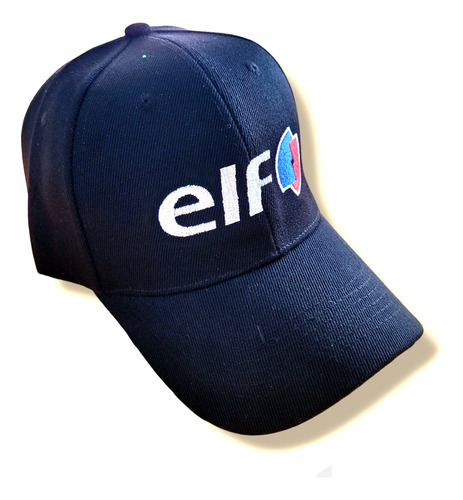 Gorra Elf Lubricantes Bordada Premium Gabardina Negra