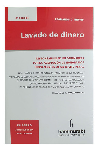 Lavado De Dinero. 2a Edicion - Brond, Leonardo G