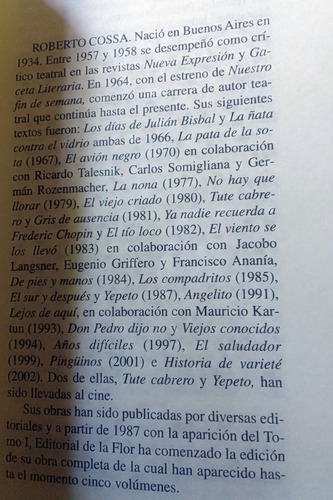 La Nona Roberto Cossa (Usado)