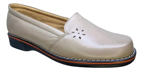 Zapato Suave Dama Pie Diabético Delicado Piel Borrego Camel